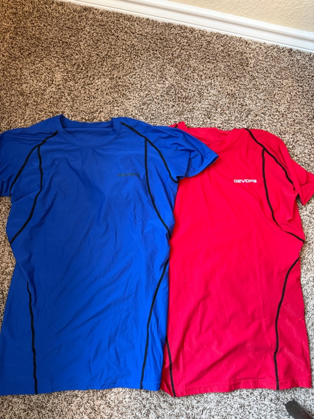 Short Sleeve Active Tee - Blue / Red